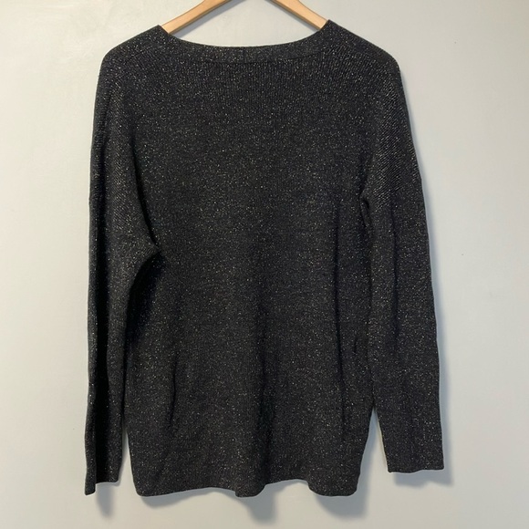 Eileen Fisher Black Sparkle Women's Sweater - Picture 7 of 7